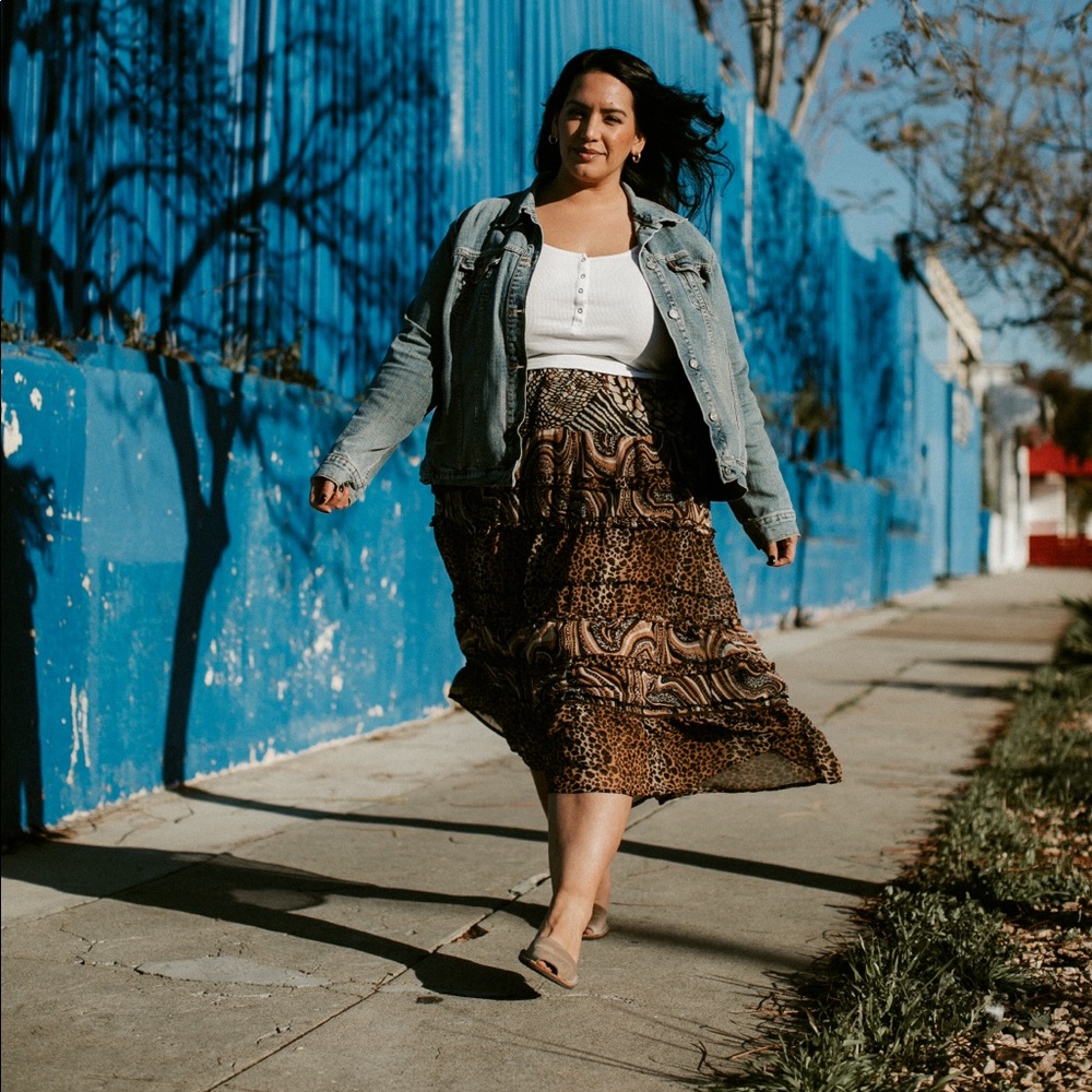 animal print skirt ⚡️🦒🐆🐅 vintage!